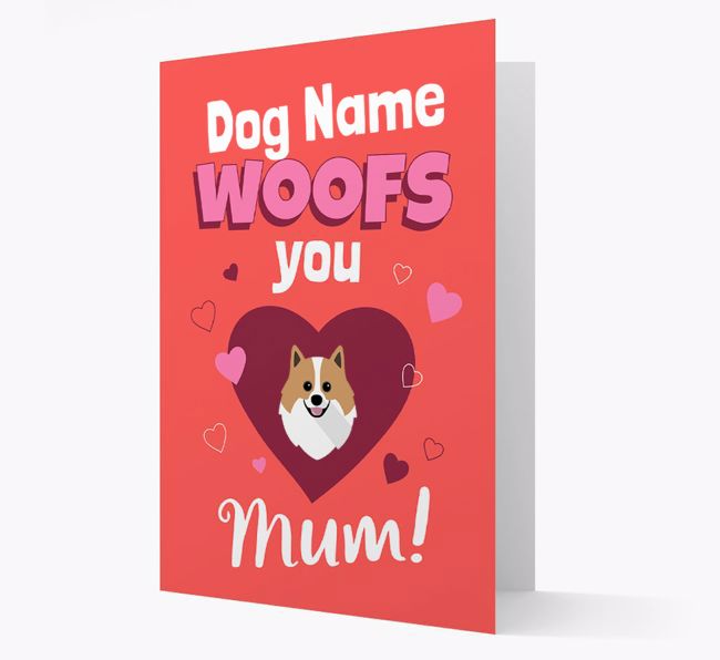 'I Woof You Mum' - Personalized {breedFullName} Card 